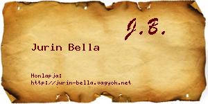 Jurin Bella névjegykártya